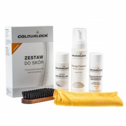 COLOURLOCK Zestaw STRONG + Protector - zestaw do czyszczenia skóry z mleczkiem pielęgnującym