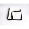 Cosmetic4car mikrofirba ręcznik White Pearl z czarnym obszyciem 40x40cm 460GSM