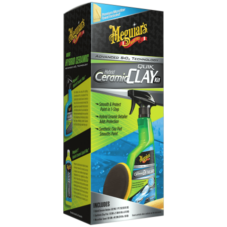 Meguiar's Hybrid Ceramic Quik Clay Kit - zestaw do glinkowania